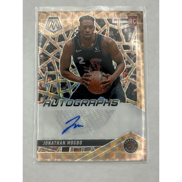 2024-25 Panini Mosaic Basketball Jonathan Mogbo Copper Auto /75 Raptors Auto RC - Picture 1 of 2